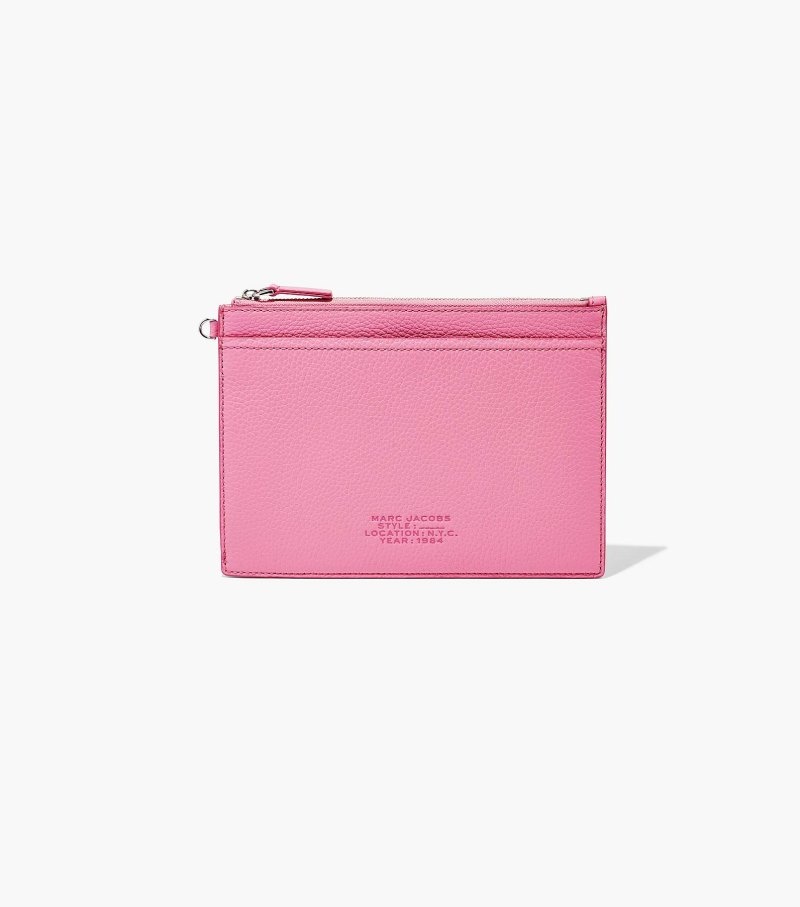 Marc Jacobs The Leather Small Wristlet Women Wristlet Pink USA | SC0-9592