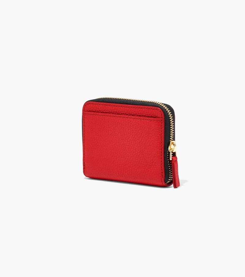Marc Jacobs The Leather Zip Around Wallet Women Wallets Red USA | PV5-9936
