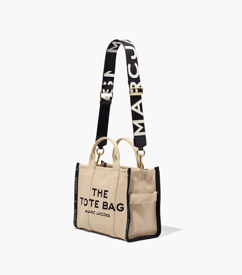 Marc Jacobs The Logo Webbing Strap Women Bag Accessories Black / White USA | AP6-8192