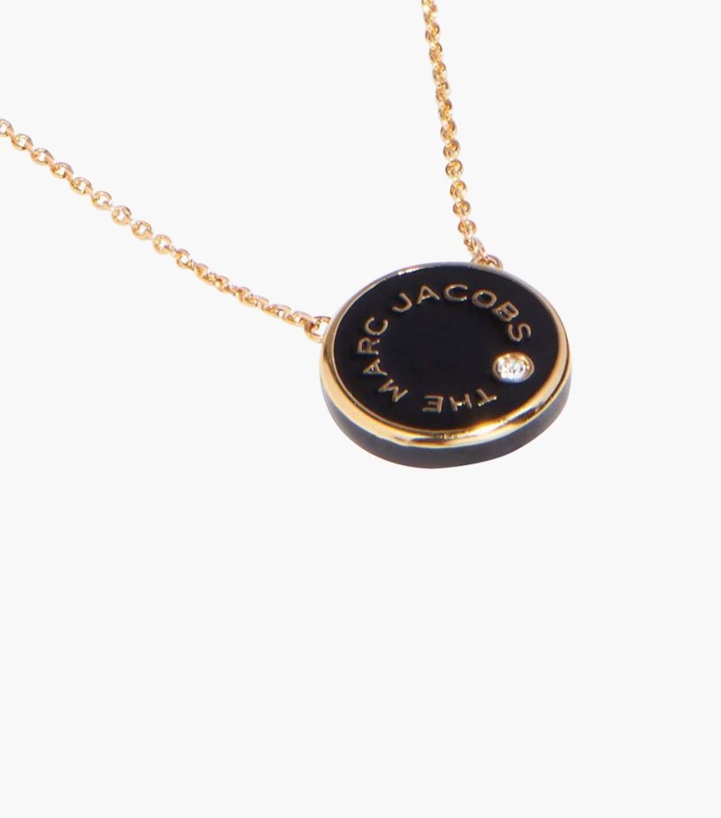 Marc Jacobs The Medallion Pendant Women Pendants Cream / Gold USA | PR0-5922