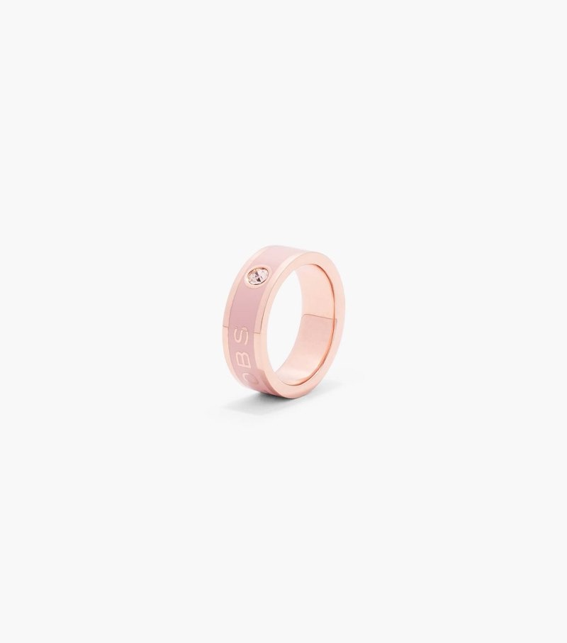 Marc Jacobs The Medallion Ring Women Ring Beige / Rose Gold USA | KU0-3501