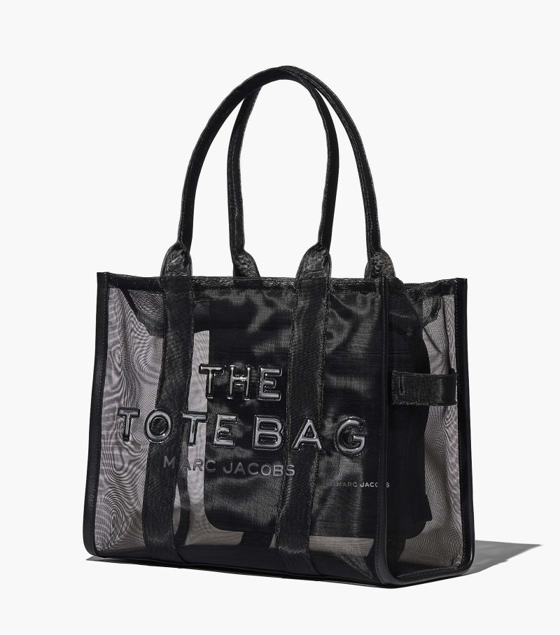 Marc Jacobs The Mesh Large Tote Women Tote Bags Black USA | FX7-7995