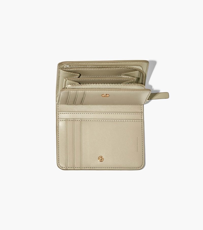 Marc Jacobs The Mini Compact Wallet Women Wallets Khaki USA | DH5-4983