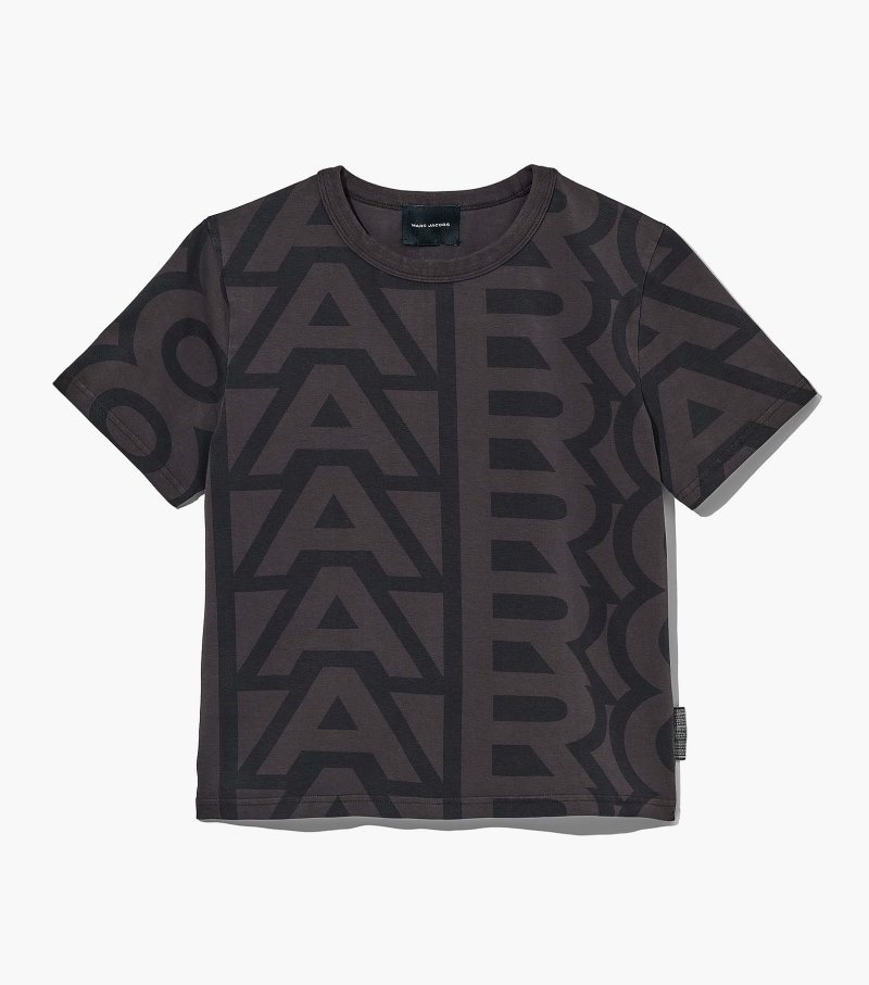 Marc Jacobs The Monogram Baby T-Shirt Women T Shirts Black / Grey USA | NT5-0796