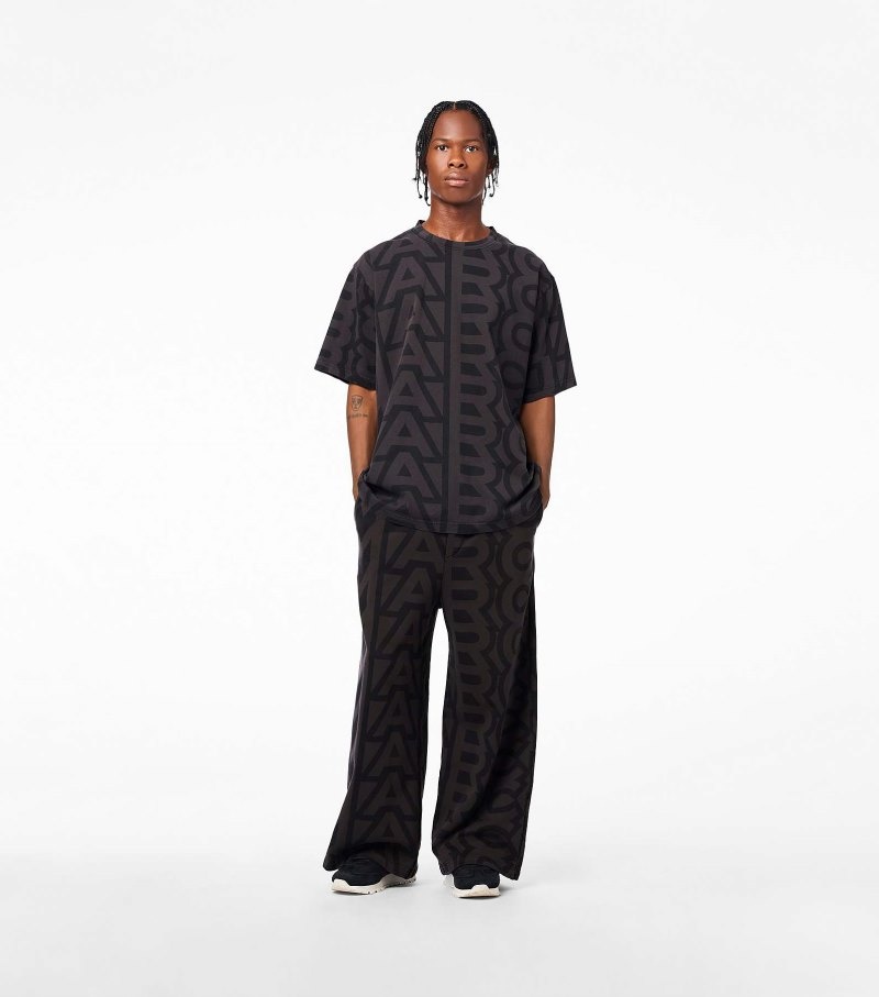 Marc Jacobs The Monogram Big T-Shirt Women T Shirts Black / Grey USA | PG6-2753