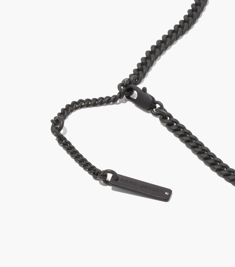 Marc Jacobs The Monogram Chain DTM Women Necklace Black USA | NP8-5258