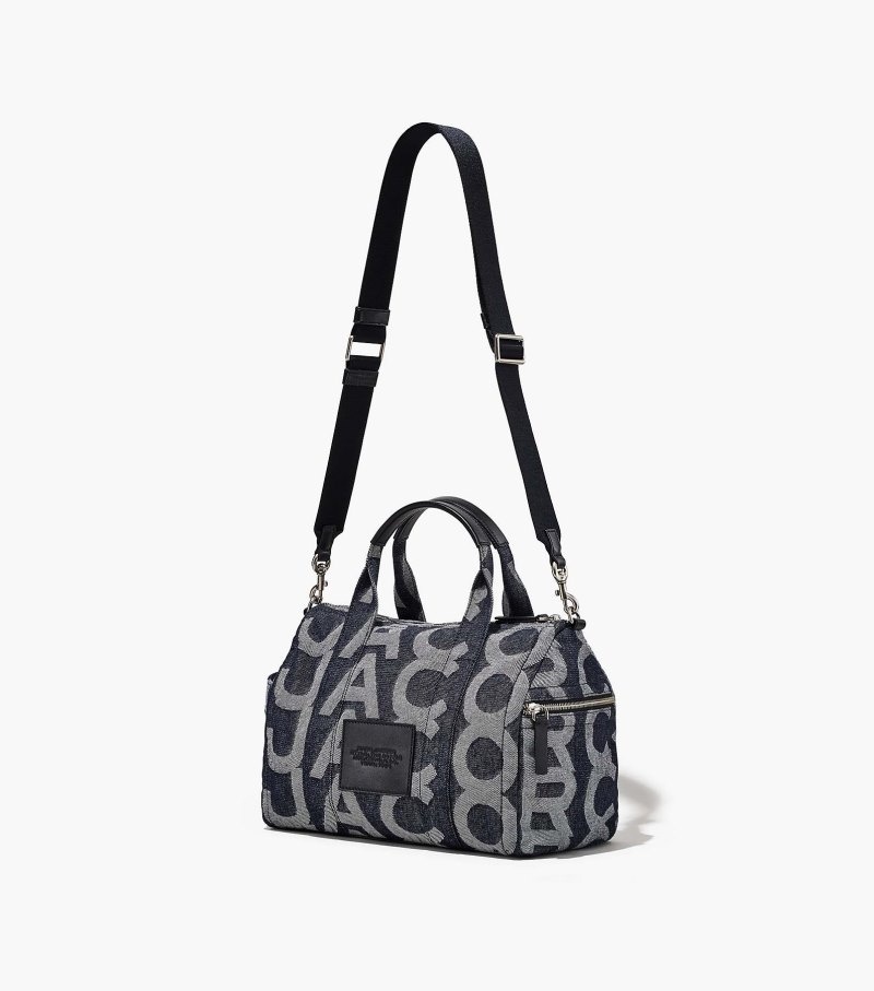 Marc Jacobs The Monogram Denim Duffle Bag Women Duffle Bags Blue USA | CG8-8038