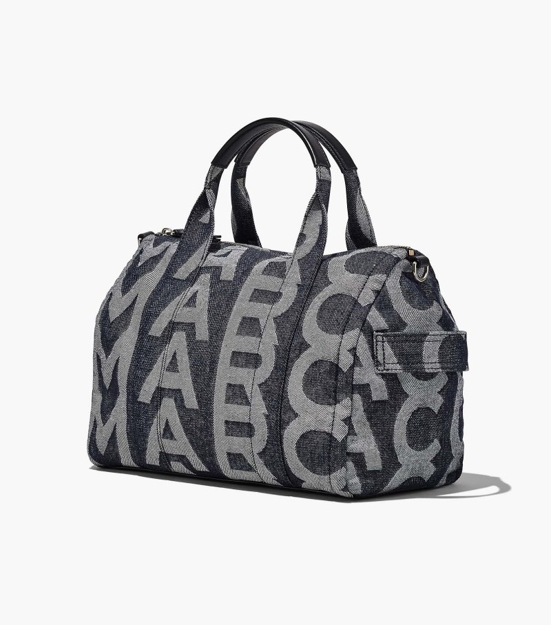 Marc Jacobs The Monogram Denim Duffle Bag Women Duffle Bags Blue USA | CG8-8038