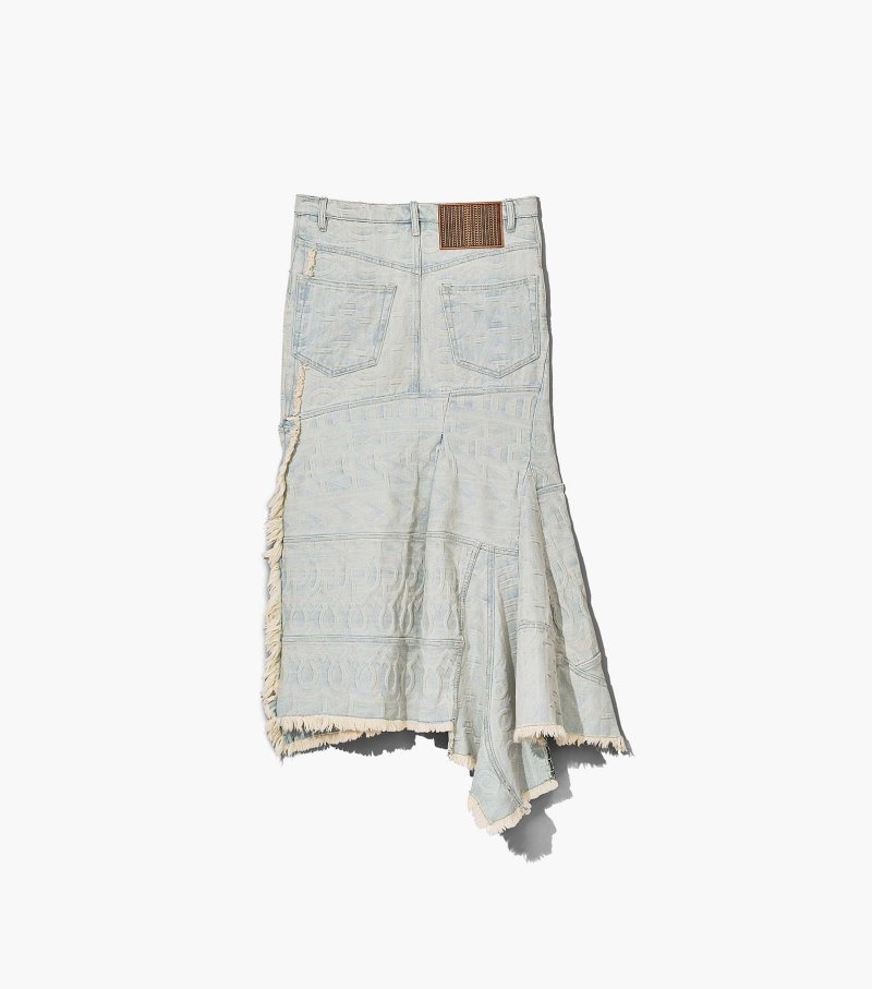 Marc Jacobs The Monogram Denim Skirt Women Skirts Blue USA | IJ4-5984