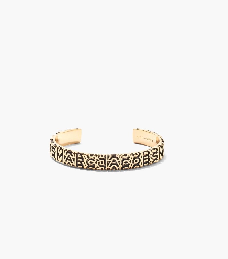 Marc Jacobs The Monogram Engraved Bracelet Women Bracelet Gold USA | CX1-4740