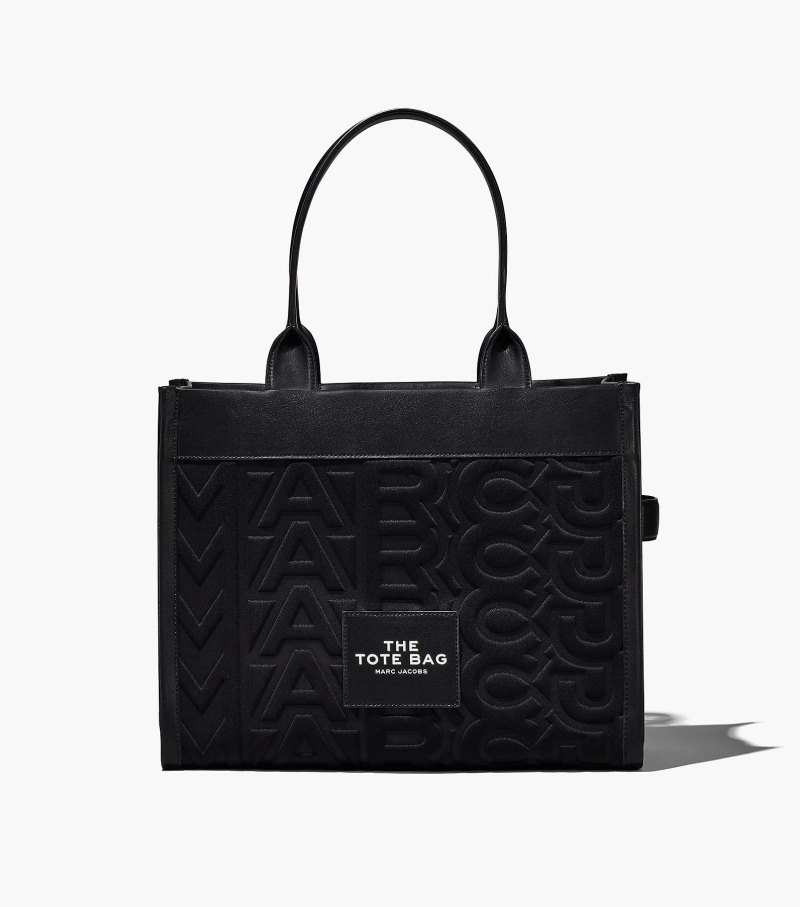 Marc Jacobs The Monogram Neoprene Large Tote Bag Women Tote Bags Black USA | AN6-5918