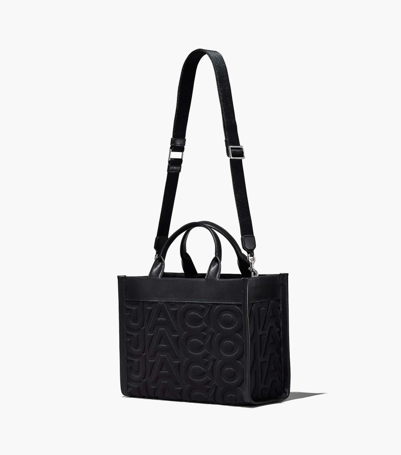 Marc Jacobs The Monogram Neoprene Medium Tote Bag Women Tote Bags Black USA | KW8-6527