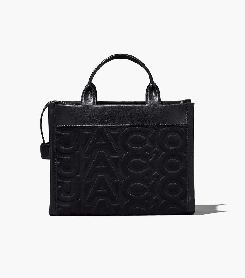 Marc Jacobs The Monogram Neoprene Medium Tote Bag Women Tote Bags Black USA | KW8-6527