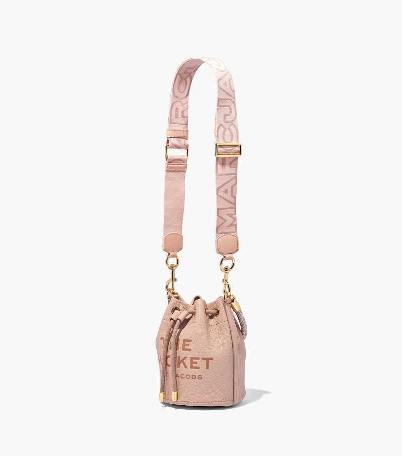 Marc Jacobs The Outline Logo Webbing Strap Women Bag Accessories Rose Multicolor USA | LQ3-9652