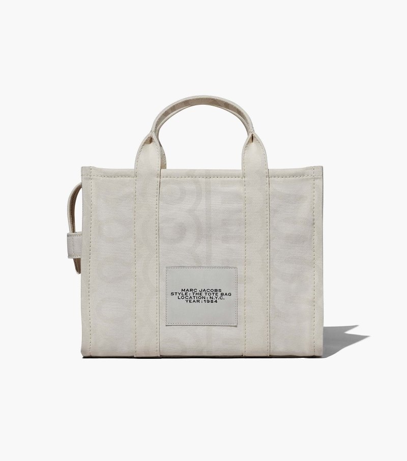 Marc Jacobs The Outline Monogram Medium Tote Bag Women Tote Bags White USA | MW2-8686