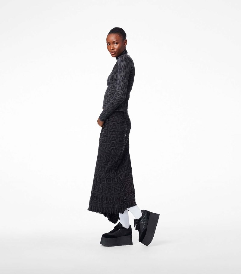 Marc Jacobs The Platform Jogger Women Sneakers Black USA | KN8-3336