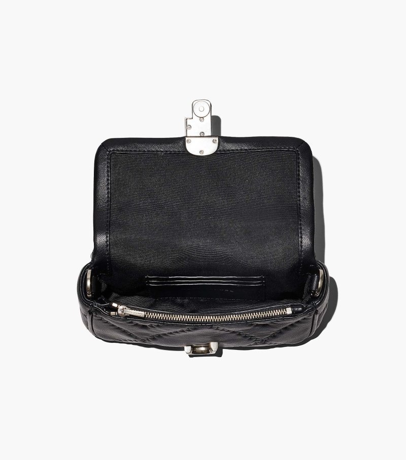 Marc Jacobs The Quilted Leather J Marc Mini Bag Women Mini Bags Black USA | ET1-6306