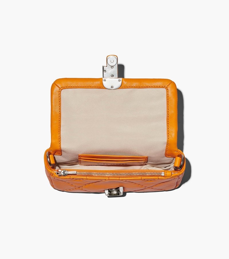 Marc Jacobs The Quilted Leather J Marc Mini Bag Women Mini Bags Orange USA | WW5-9111