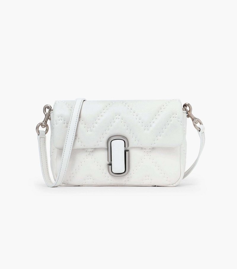 Marc Jacobs The Quilted Leather J Marc Shoulder Bag Women Shoulder Bags White USA | RH0-3048