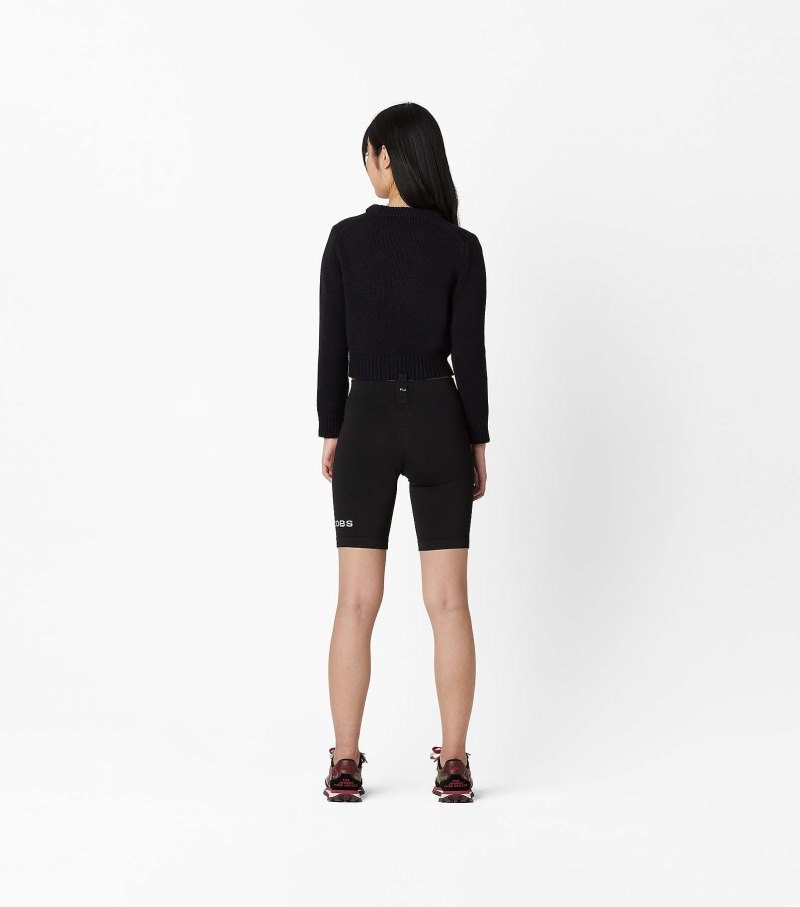 Marc Jacobs The Shrunken Sweater Women Sweaters Black USA | AY1-5714