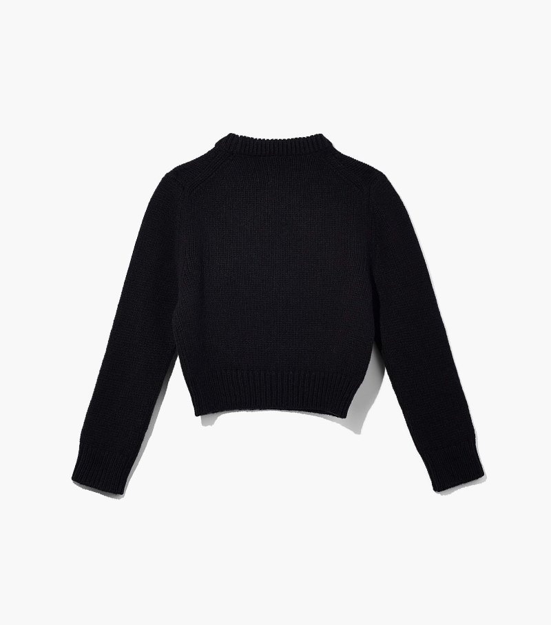 Marc Jacobs The Shrunken Sweater Women Sweaters Black USA | AY1-5714