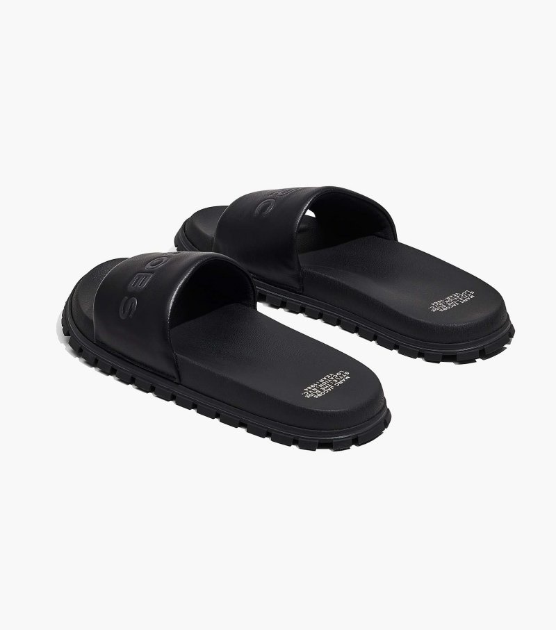 Marc Jacobs The Slide Women Slides Black USA | ZJ9-9068