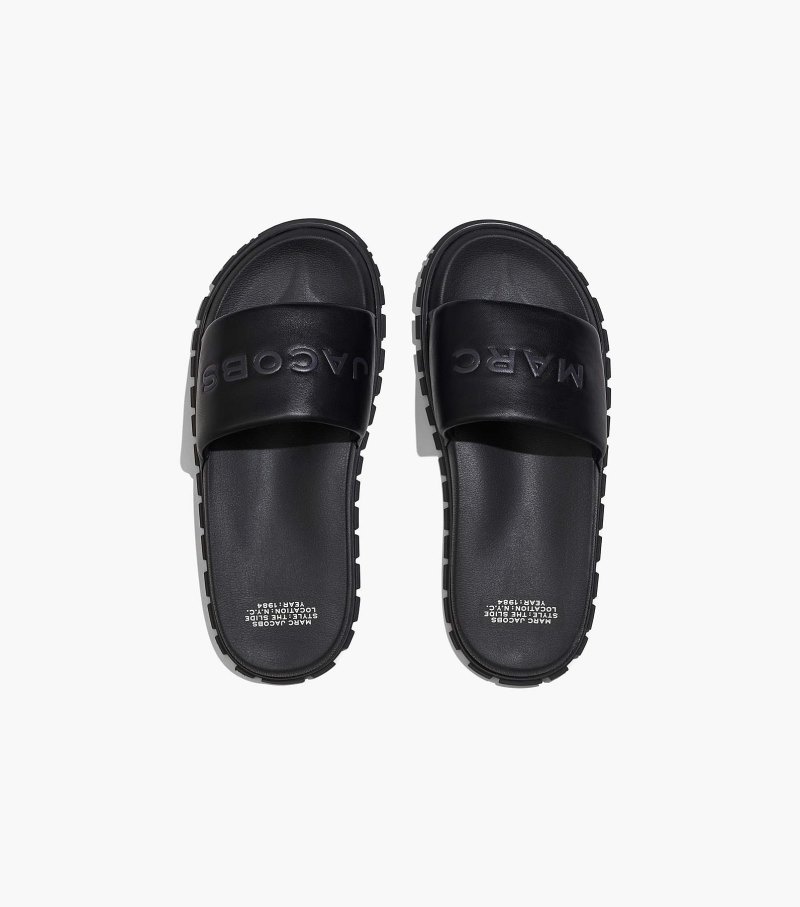 Marc Jacobs The Slide Women Slides Black USA | ZJ9-9068