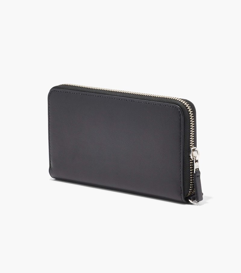 Marc Jacobs The Slim 84 Continental Wristlet Wallet Women Wallets Black USA | LI5-7273