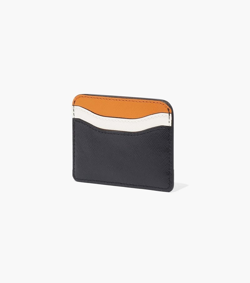 Marc Jacobs The Snapshot Card Case Women Card Case Black / Orange Multicolor USA | OO4-5370