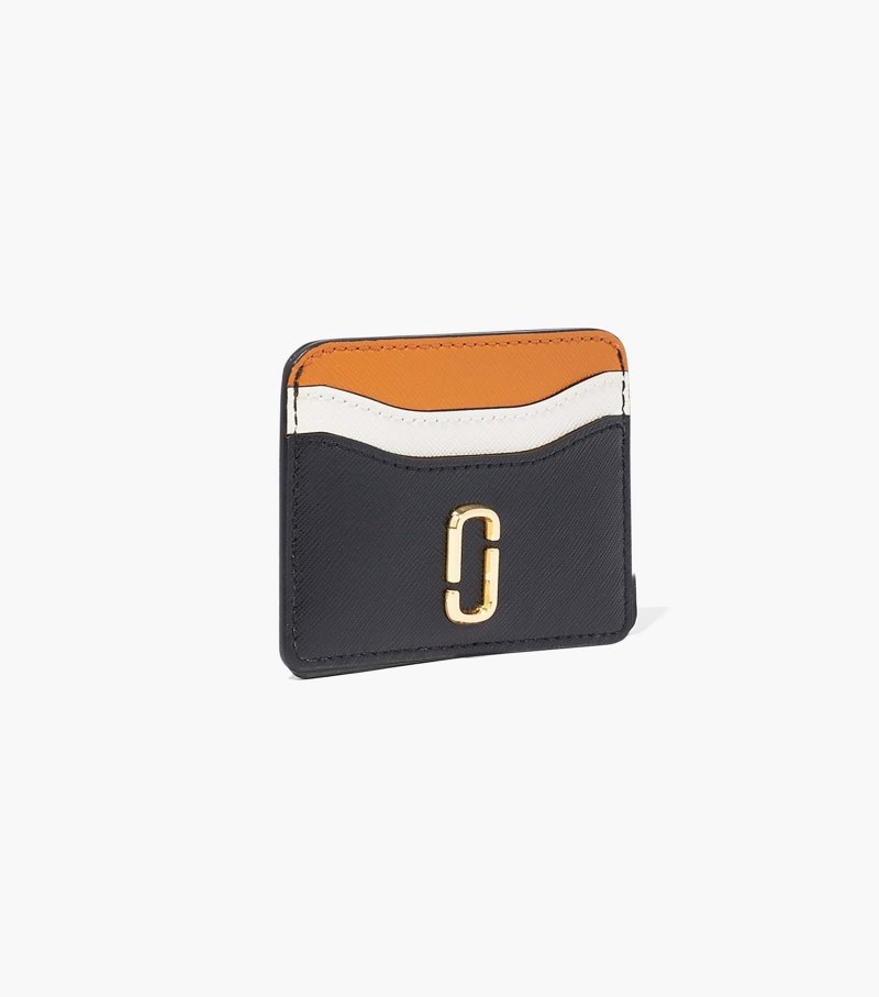 Marc Jacobs The Snapshot Card Case Women Card Case Black / Orange Multicolor USA | OO4-5370