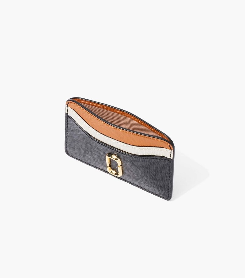 Marc Jacobs The Snapshot Card Case Women Card Case Black / Orange Multicolor USA | OO4-5370