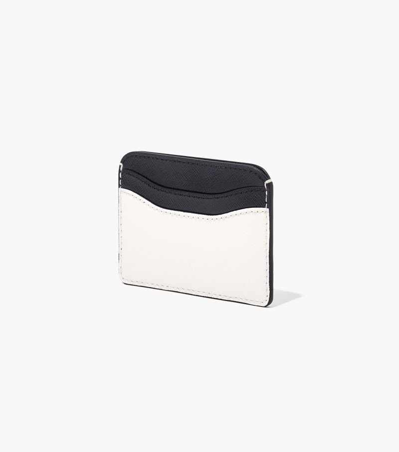 Marc Jacobs The Snapshot Card Case Women Card Case Black / White USA | OI4-0939