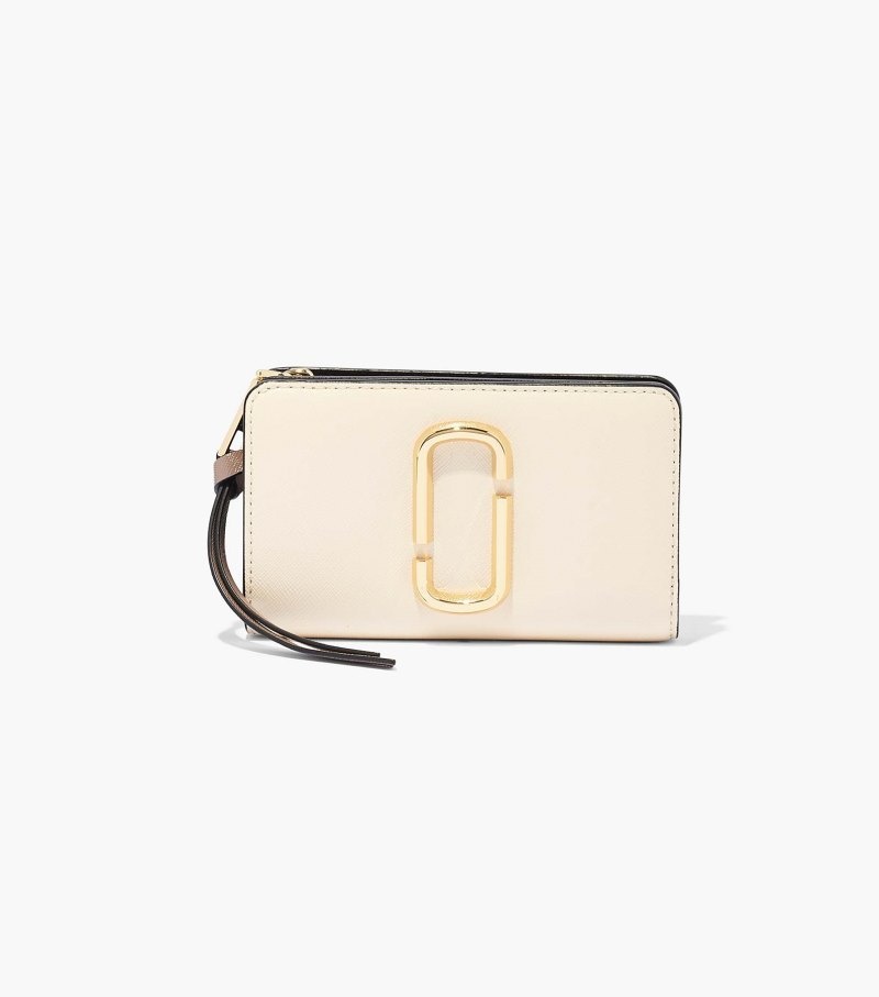 Marc Jacobs The Snapshot Compact Wallet Women Wallets White Multicolor USA | QO0-9692