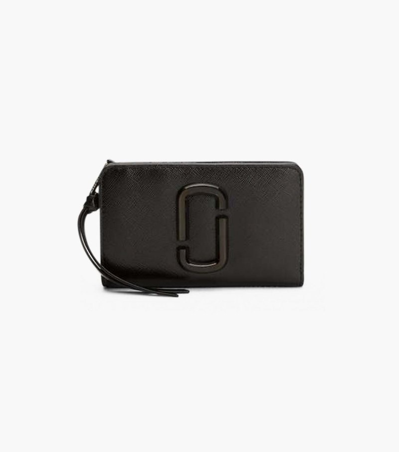 Marc Jacobs The Snapshot Dtm Compact Wallet Women Wallets Black USA | FP9-0795
