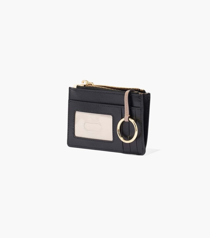Marc Jacobs The Snapshot Top Zip Multi Wallet Women Wallets White Multicolor USA | BM4-9012