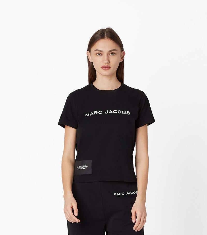 Marc Jacobs The T-Shirt Women T Shirts Black USA | FF4-1667