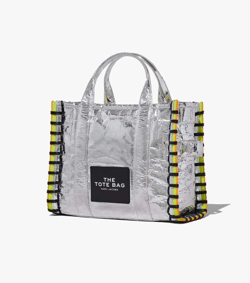 Marc Jacobs The Tarp Medium Tote Women Tote Bags Silver USA | PU5-5610