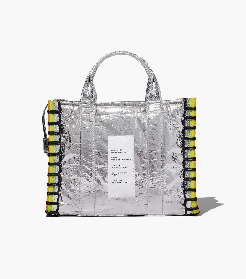 Marc Jacobs The Tarp Medium Tote Women Tote Bags Silver USA | PU5-5610