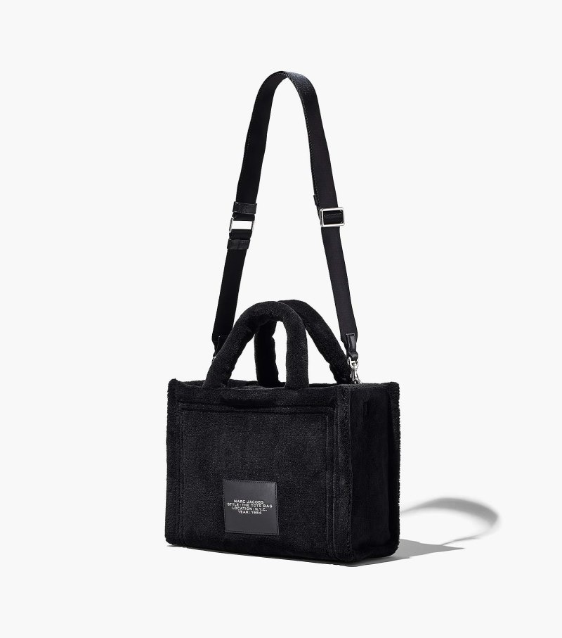 Marc Jacobs The Terry Medium Tote Bag Women Tote Bags Black USA | GT7-6642