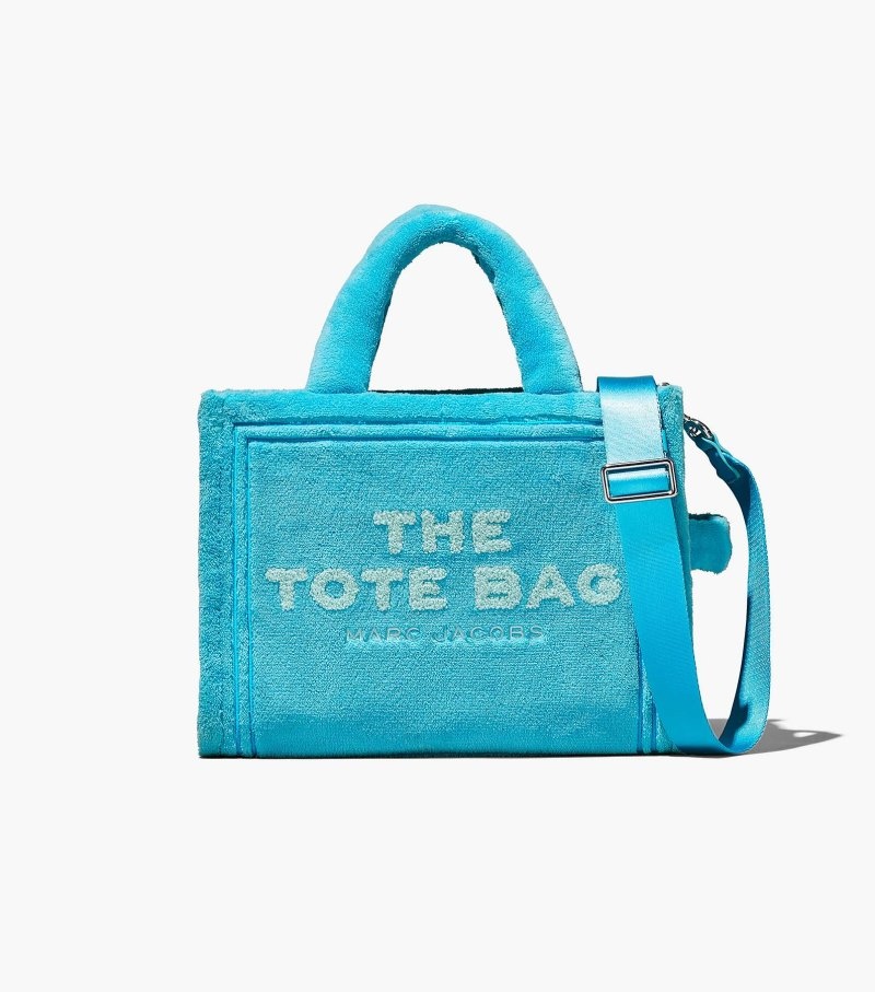 Marc Jacobs The Terry Medium Tote Bag Women Tote Bags Turquoise USA | ME5-5139