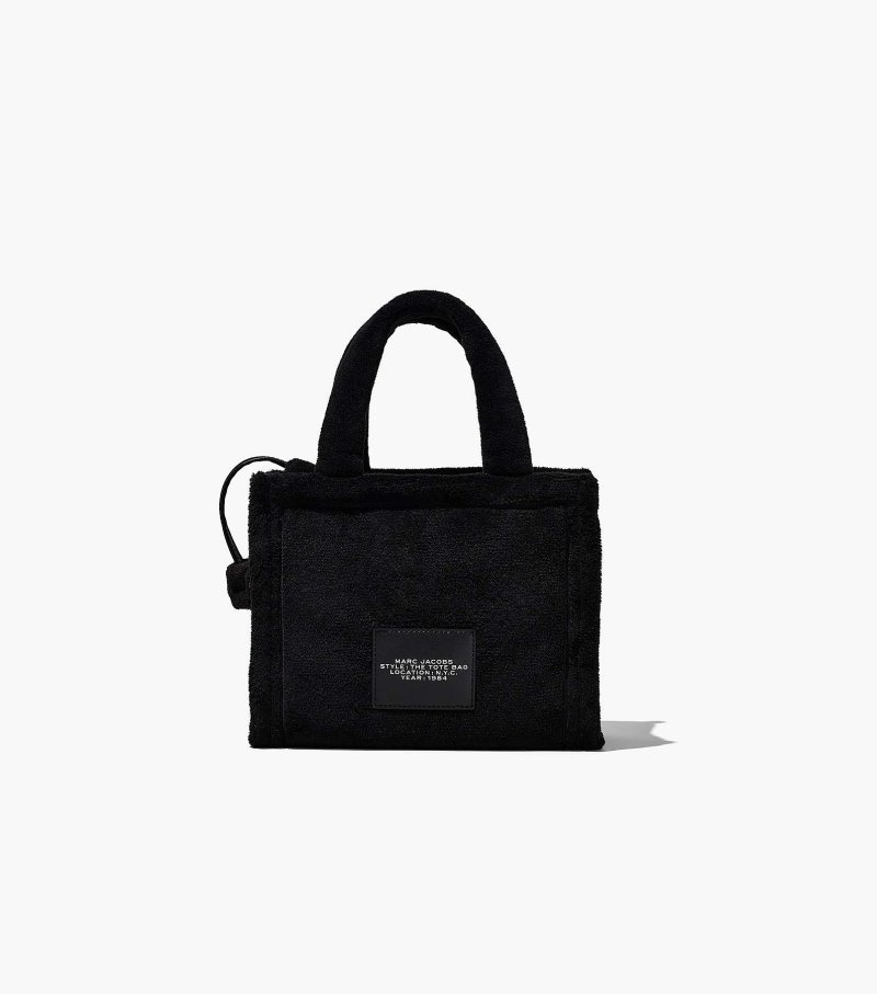 Marc Jacobs The Terry Mini Tote Bag Women Tote Bags Black USA | IN0-4517