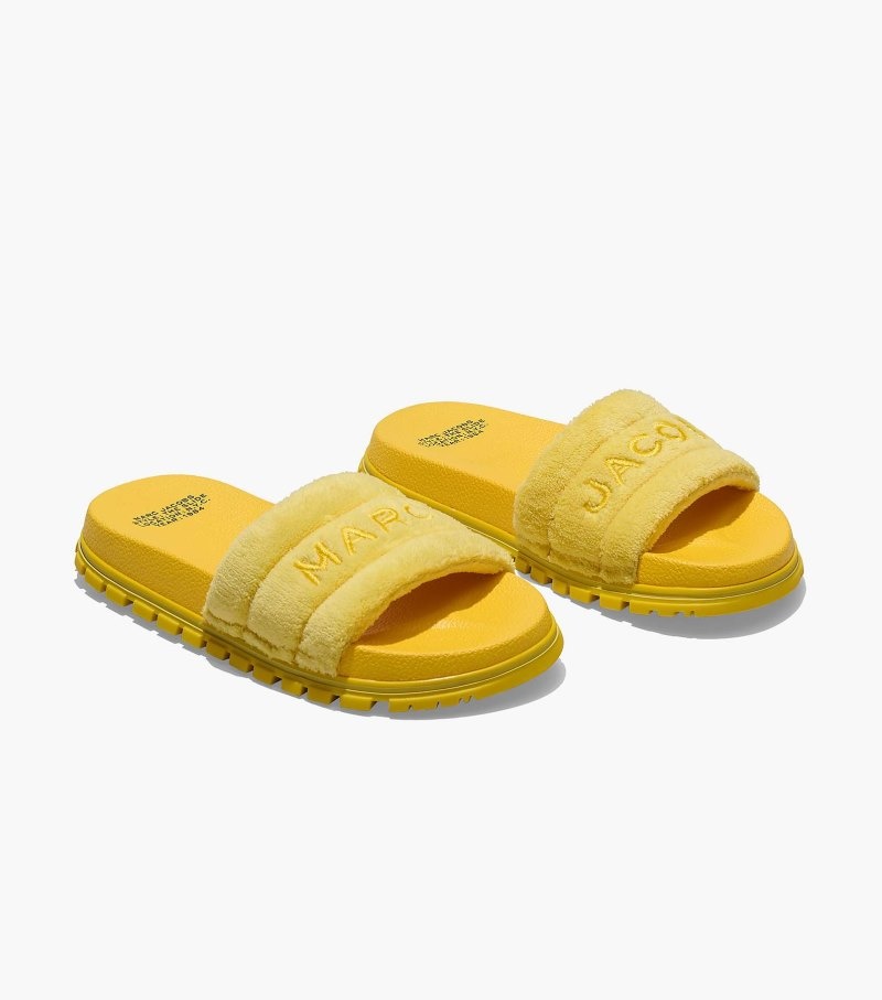 Marc Jacobs The Terry Slide Women Slides Gold USA | IH7-2940