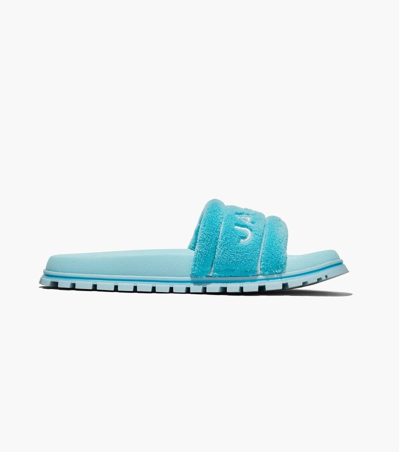 Marc Jacobs The Terry Slide Women Slides Turquoise USA | DU7-0164