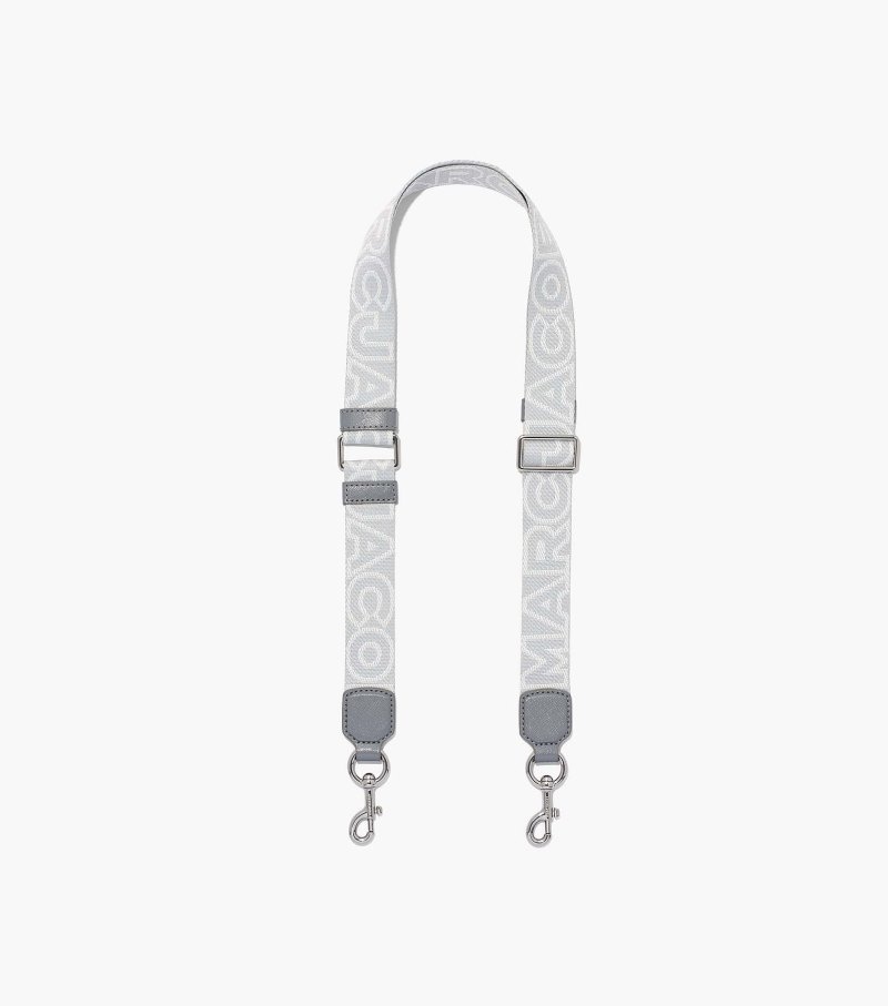 Marc Jacobs The Thin Outline Logo Webbing Strap Women Bag Accessories Grey Multicolor USA | QC4-7384