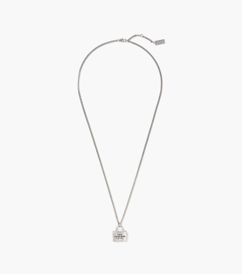 Marc Jacobs The Tote Bag Charm Necklace Women Necklace Light Silver USA | EY2-5506