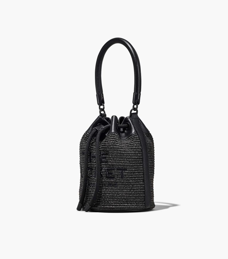 Marc Jacobs The Woven DTM Bucket Bag Women Bucket Bags Black USA | BR0-4469