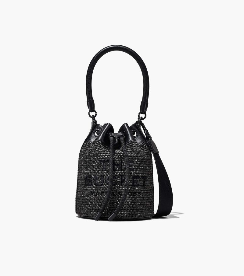 Marc Jacobs The Woven DTM Bucket Bag Women Bucket Bags Black USA | BR0-4469