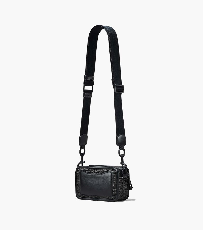 Marc Jacobs The Woven DTM Snapshot Women Camera Bags Black USA | XM6-7697