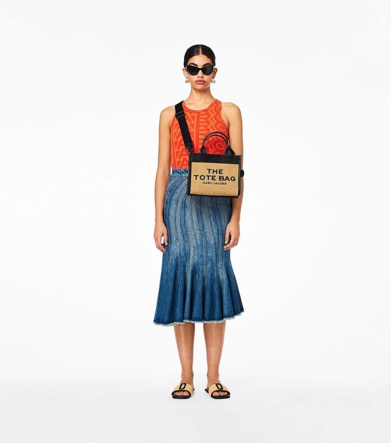 Marc Jacobs The Woven Mini Tote Bag Women Tote Bags Beige USA | CN6-4761